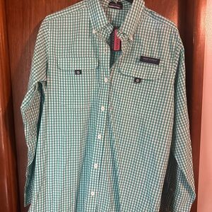 Simply Southern Green Casual Button Down Shirt